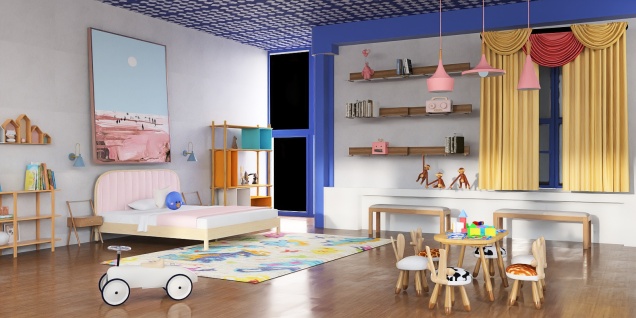 Colourful children’s dream room