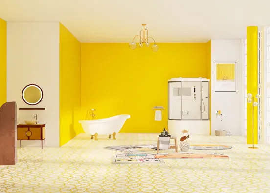 ~yellow bathroom 💛~ Design Rendering