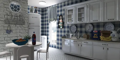 Blue and white Kitchen 