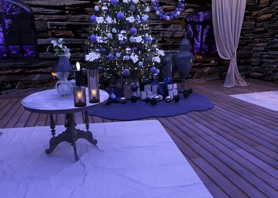 # Blue Christmas .... Renderização de Design