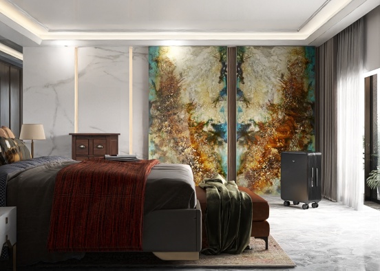 Hotel Room (limited items) Design Rendering