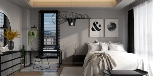 Modern dark bedroom 🖤