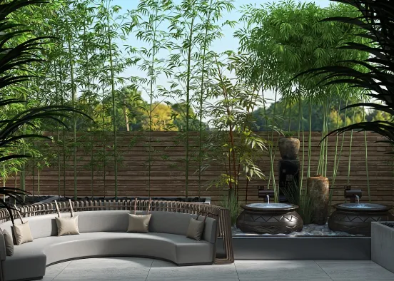 Zen Outdoor Space  Design Rendering