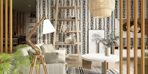 modern living room design featuring smart furniture arrangement, Scandinavian style, optimized for small spaces using Homestyler's 3D rendering