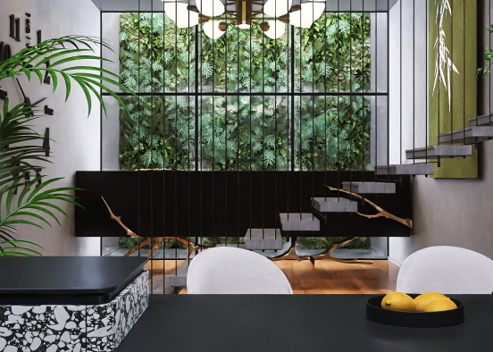 Wild kitchen in the middle of the jungle Design Rendering
