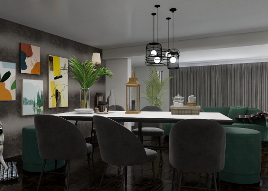 New Year's Dinner At Home Design Rendering