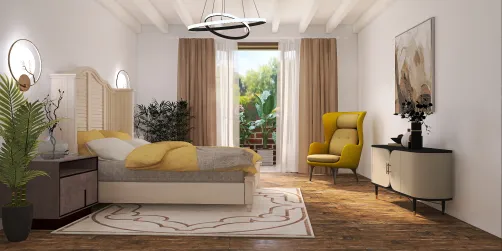 Eclectic style bedroom