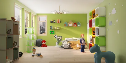 O quarto de uma criança
💚💛🩵