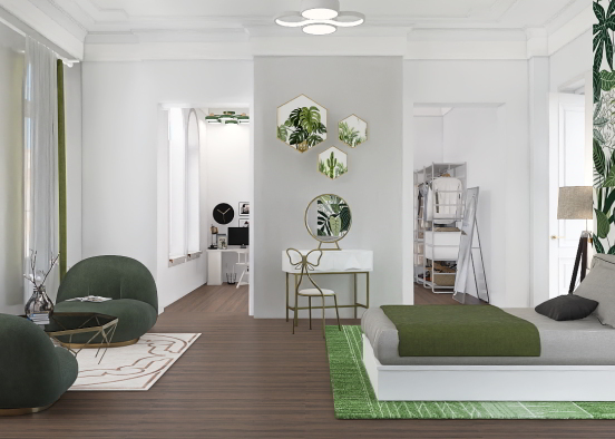 white and green Design Rendering