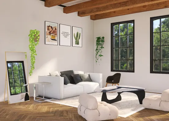 A cozy living room  Design Rendering