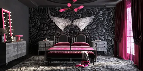 Moody, hot pink ￼
