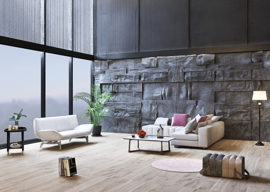 A living room with no name or descript Design Rendering