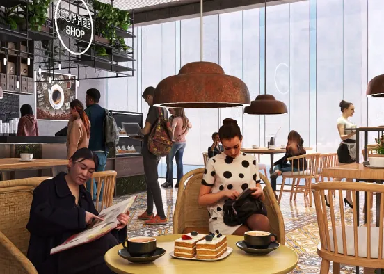 # The Coffee Stop Renderização de Design