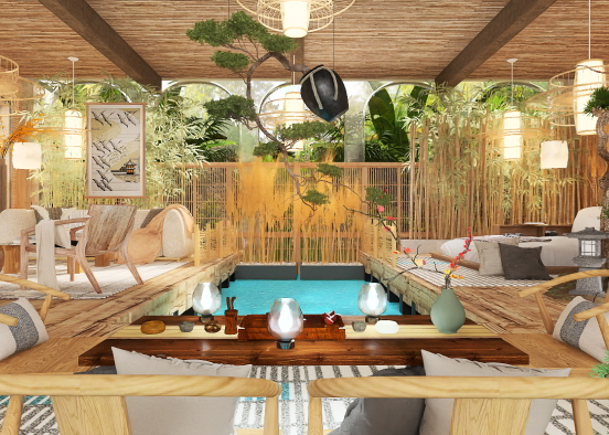 Japandi Style Design Rendering