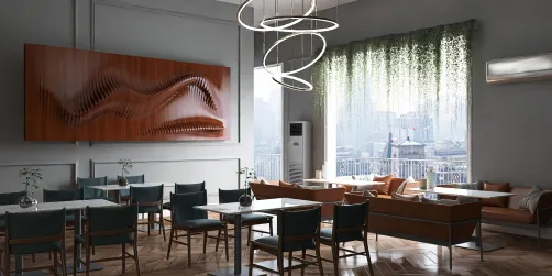 Modern restaurant in a penthouse