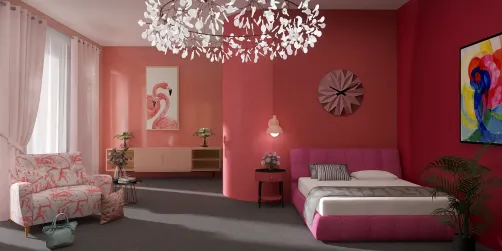Flamingo bedroom 🌸