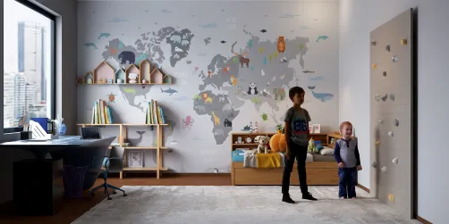 The younger kids bedroom