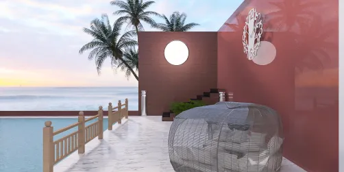 Parrilla en la piscina. 