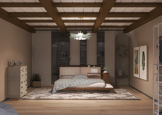 Cosy Bedroom Design Rendering