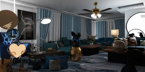 Peacock inspired living room idea 💡