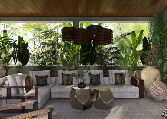 Indoor Forest Inspired
 Design Rendering