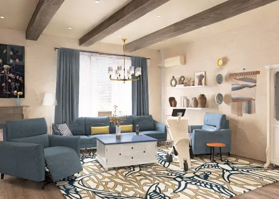 Senior living room Design Rendering