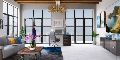 Modern coastal office style 