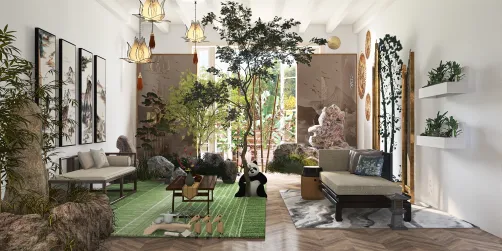 relaxing indoor garden