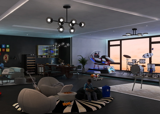 Gamer room to disconnect some hours Design Rendering