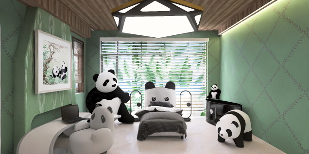 Panda bedroom 🐼🤍🖤