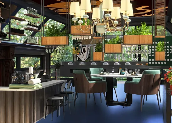 Restaurante Canto da Mata Design Rendering