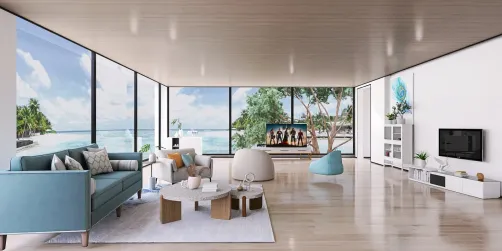 Ocean side living room 