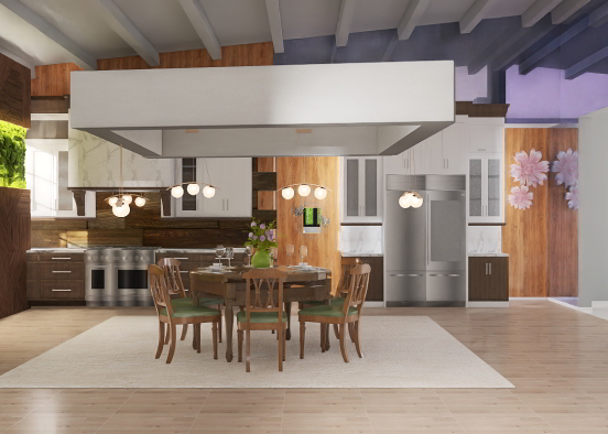 luxury kitchen Design Rendering