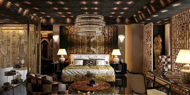 Hotel Suite with Ancient Egypt Elements 