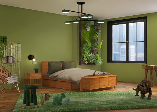 Dino bedroom Design Rendering