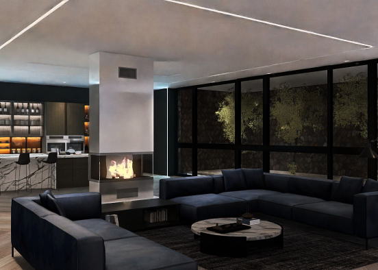 Luxury living room 🖤 Design Rendering