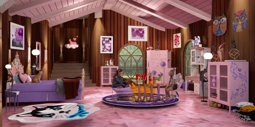pink and purple teen room paradise 