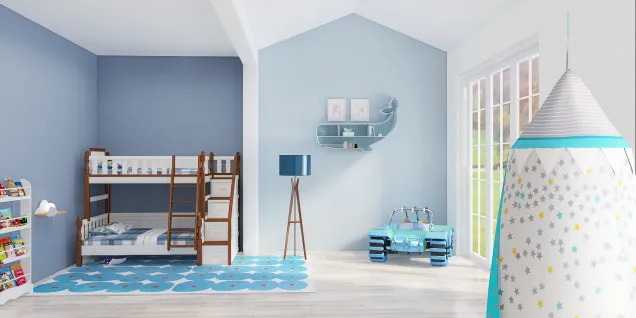 Blue kids bedroom
