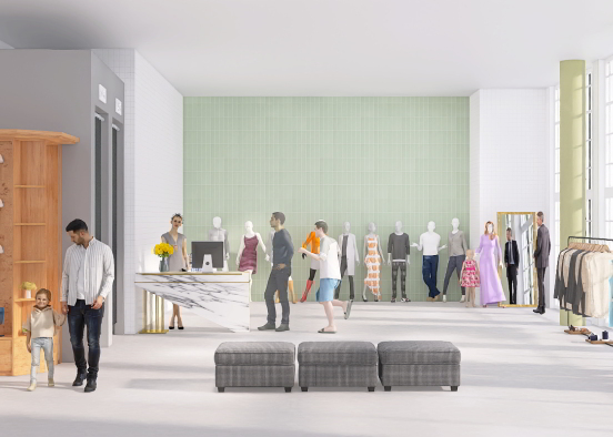 clothes store Design Rendering
