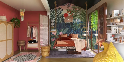 Rain forest bedroom 
