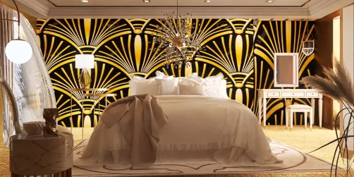 Dormitorio con mosaicos