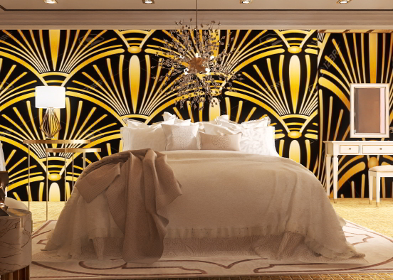Dormitorio con mosaicos Design Rendering