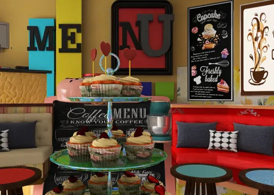 # Sunflow cafe moon sugar pastry  Визуализация дизайна