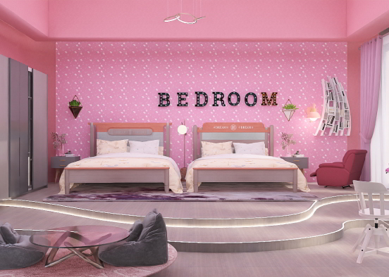 2 Girls bedroom 🩷 Design Rendering