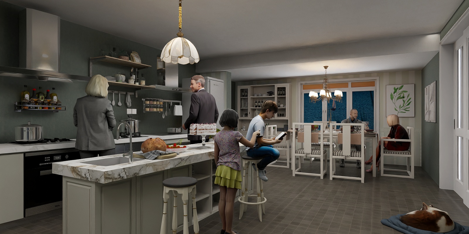 A Family Gathering for Sunday Dinner 