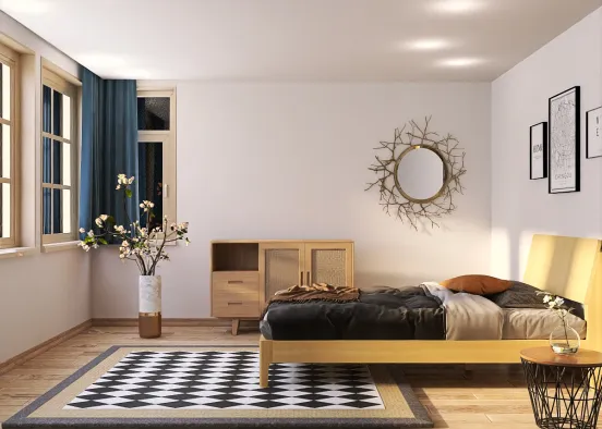 Apartment Room—Wood Design Rendering