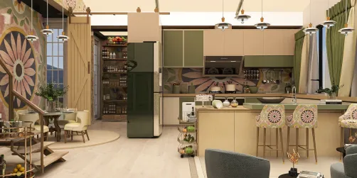 Botanical Elegance Kitchen