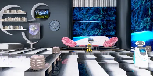 Futuristic fairytale living room