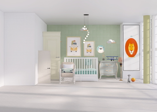 BEDROOM FOR BABY. Design Rendering