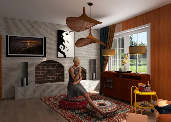 # fashion living room Визуализация дизайна